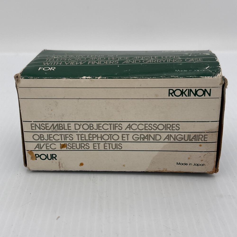 ROKINON TELEPHOTO & WIDE ANGLE AUX. LENS SET CASE (SURE SHOT II)